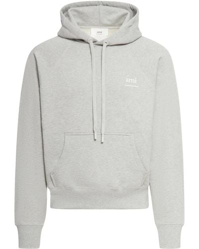 Ami Paris Hoodies Sweatshirt - Grey