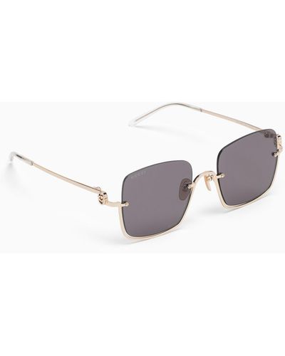 Gucci Square Sunglasses - Metallic