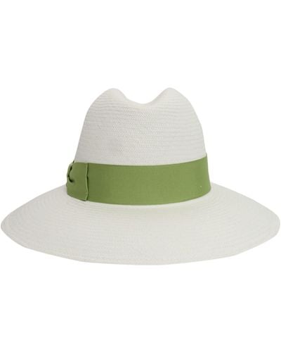 Borsalino Claudette Fine Wide Brim Panama Hat - Green
