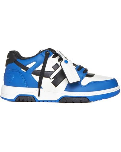 Off-White c/o Virgil Abloh Leather Out Of Office Trainers - Blue