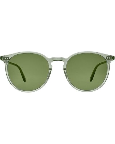 Garrett Leight Morningside Sun Juniper/Semi-Flat Sunglasses - Green