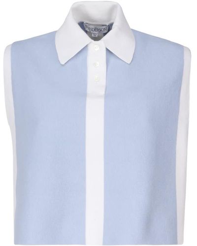 JW Anderson Tank Top With Collar - Blue