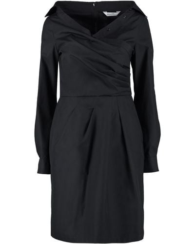 Max Mara Squaw Cotton Mini-dress - Black