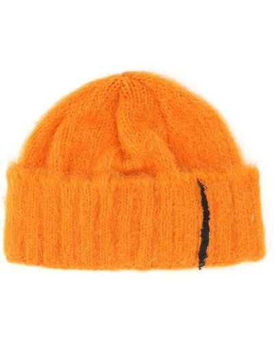Adererror Alpaca Blend Rivington Beanie Hat - Orange