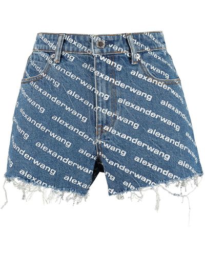Alexander Wang Bite Denim Shorts - Blue