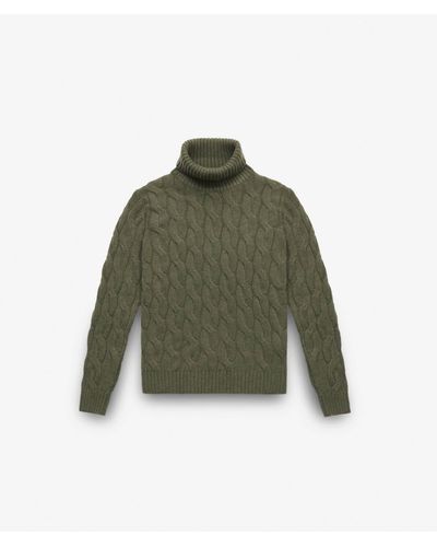 Larusmiani Turtleneck Sweater Col Du Pillon Sweater - Green