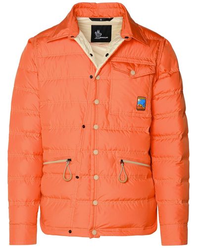 3 MONCLER GRENOBLE 'lavachey' Orange Polyester Down Jacket