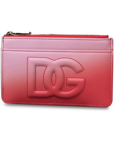 Dolce & Gabbana Leather Cardholder - Red