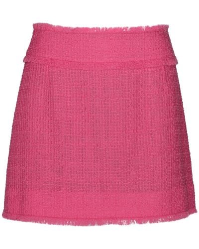 Dolce & Gabbana Cotton Blend Miniskirt - Pink