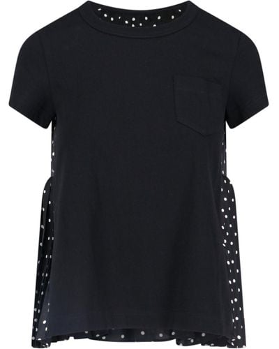 Sacai Polka Dot T-shirt - Black