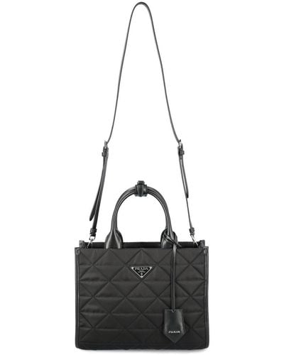 Prada Quilted Symbole Handbag - Black