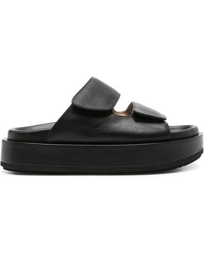 Paloma Barceló Laya Leather Sandals - Black