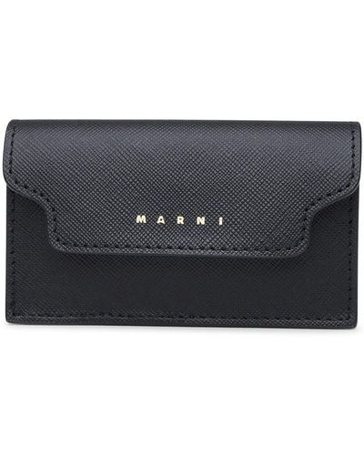 Marni Black Leather Cardholder