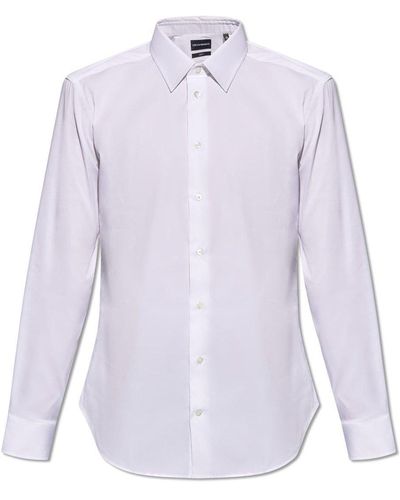 Emporio Armani Cotton Shirt, - Purple