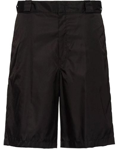 Prada Bermuda Shorts In Re-nylon - Black