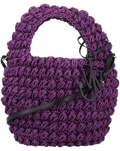 JW Anderson Popcorn Large Basket Bag - Purple