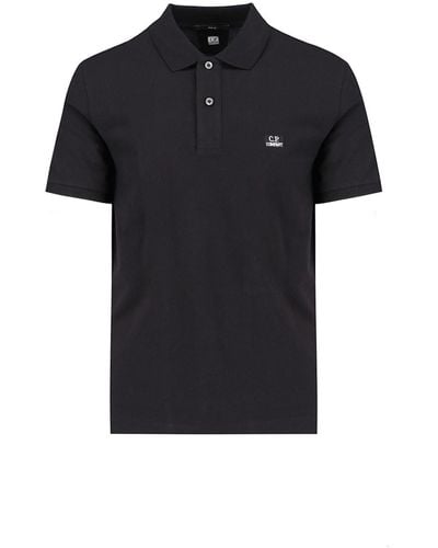 C.P. Company 'stretch Piquet' Slim Polo Shirt - Black