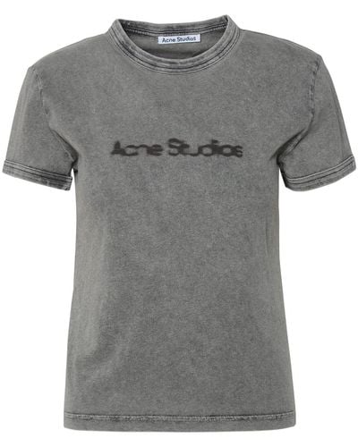 Acne Studios Gray Cotton T-shirt