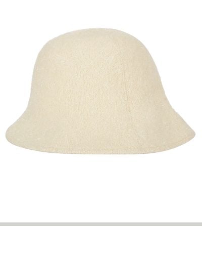 CFCL Mesh Knit Luxe Asymmetric Hat - Natural