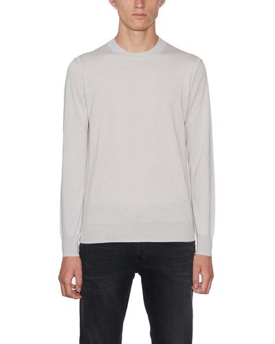 Paolo Pecora Long Sleeved Crewneck Sweater - Gray
