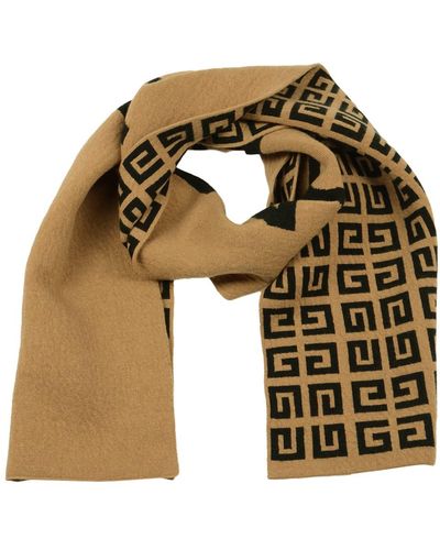 Givenchy Logo Knit Monogram Scarf - Brown