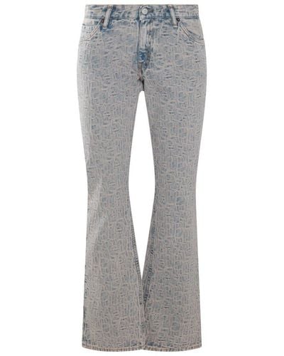 Acne Studios Low-Rise Flared Jeans - Gray