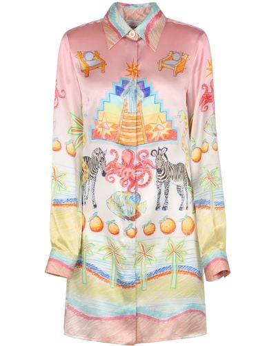 Casablancabrand Printed Shirtdress - Multicolor