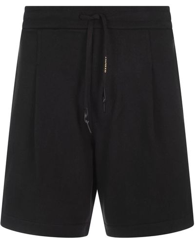 A PAPER KID Shorts With Back Logo Label - Black