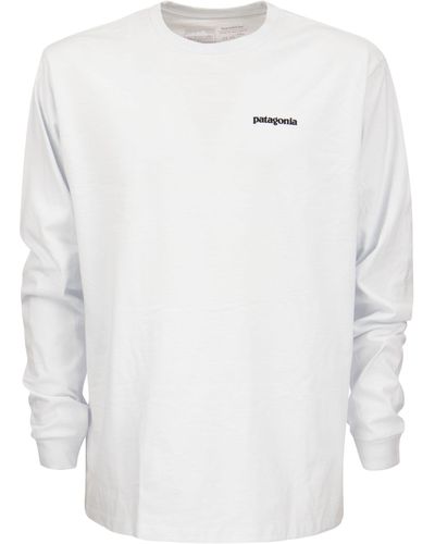 Patagonia T-Shirt With Logo Long Sleeves - White