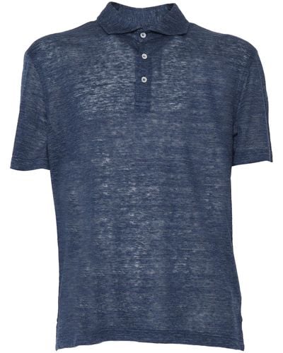 Fedeli Linen T-Shirt - Blue