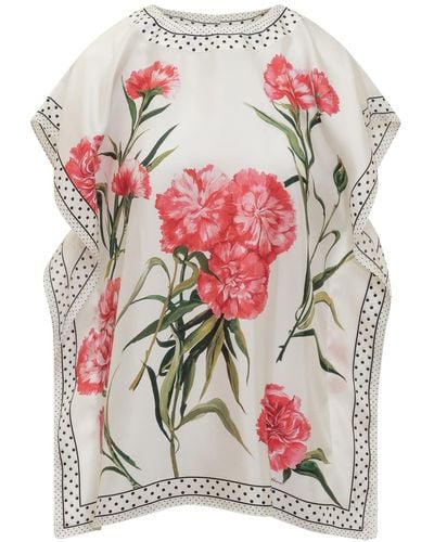 Dolce & Gabbana Floral Blouse - White
