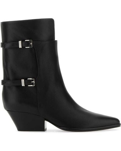 Sergio Rossi Leather Thalestris Ankle Boots - Black
