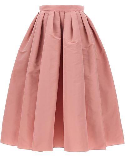 Alexander McQueen Curled Midi Skirt Skirts - Pink