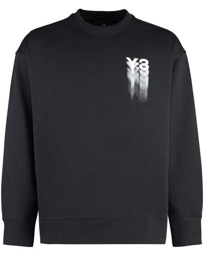 Y-3 Cotton Crew-neck Sweatshirt - Black