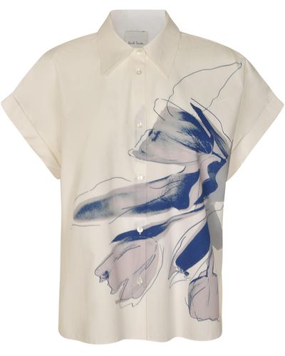 Paul Smith Short-Sleeve Printed Shirt - White