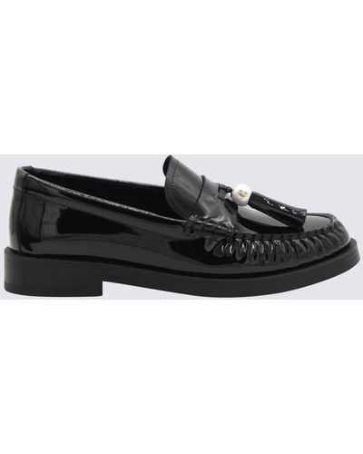 Jimmy Choo Leather Addie Loafers - Black