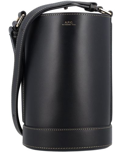 A.P.C. Black Small Ambre Bucket Bag