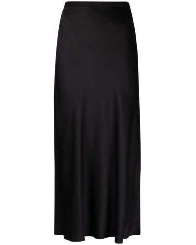 Anine Bing Bar Fluted Silk Skirt - Black