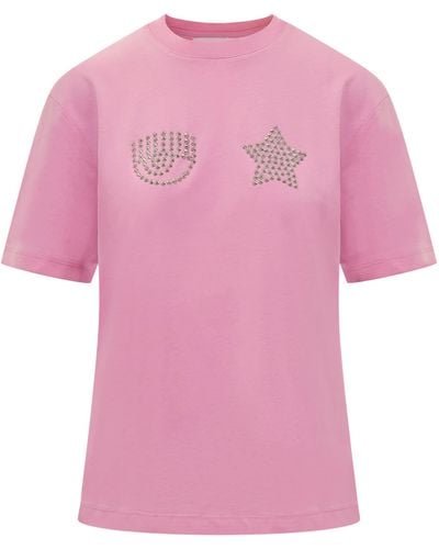 Chiara Ferragni Eye Star T-Shirt - Pink