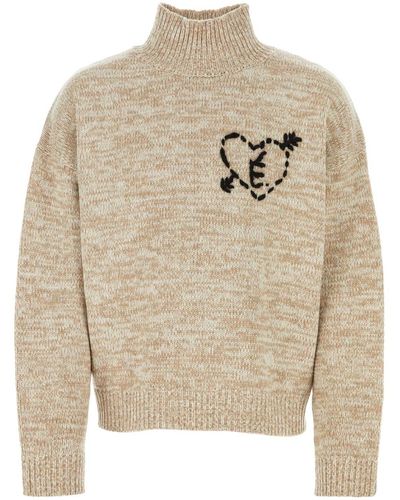 Etudes Studio Two-Tone Wool Sweater - Natural
