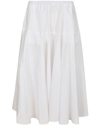 Patou Maxi Faille Skirt - White