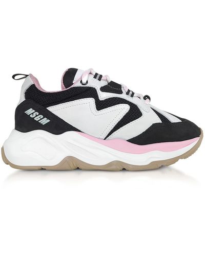 MSGM Black & Pink Attack Trainers