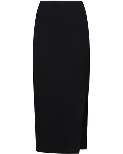 Diane von Furstenberg Archer Viscose Midi Skirt - Black