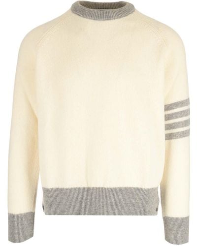 Thom Browne Crewneck Sweater - Natural