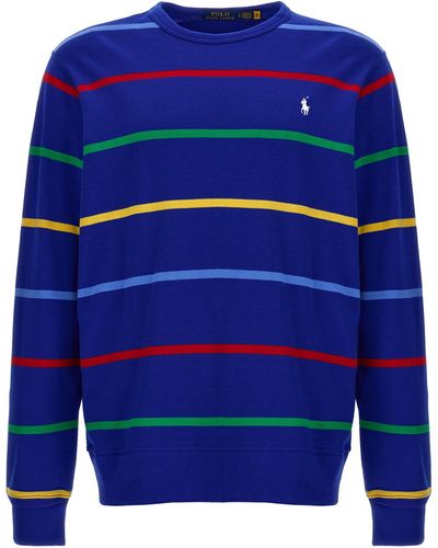 Polo Ralph Lauren Striped Polo Shirt Sweatshirt Multicolor - Blue