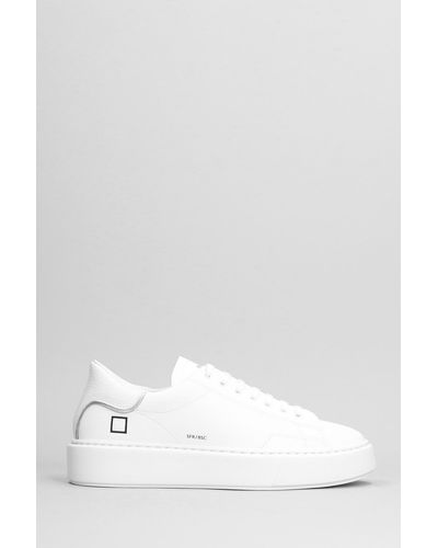 Date Sfera Basic Trainers In White Leather
