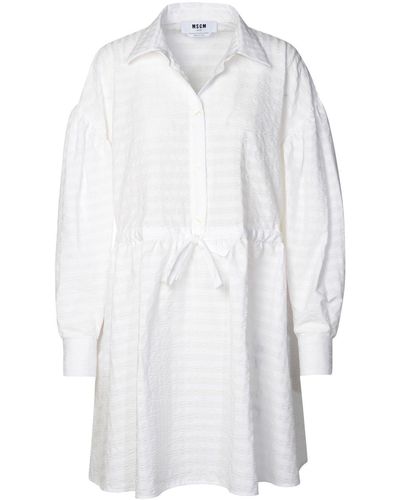 MSGM White Cotton Dress
