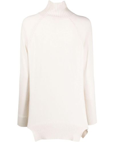 Antonelli High-neck Fine-knit Jumper - White