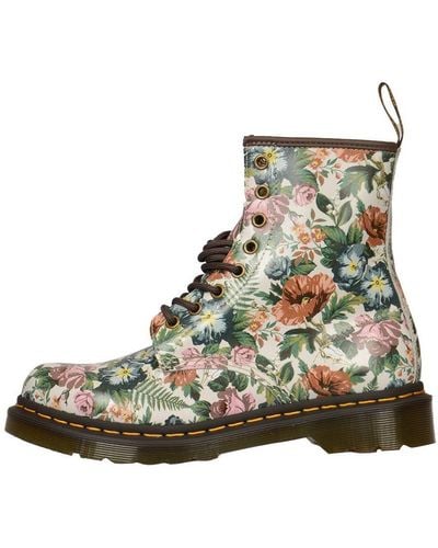 Dr. Martens 1460 All-over Printed Lace-up Boots - Green