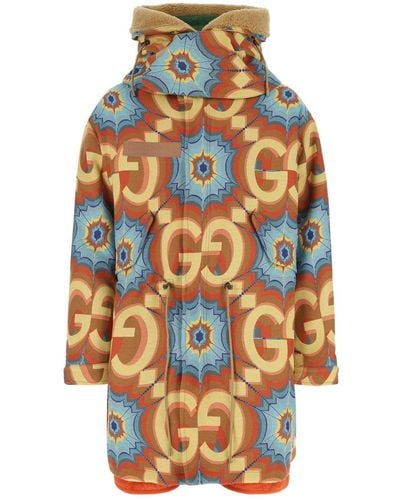 Gucci Embroidered Polyester Blend Parka - Multicolor